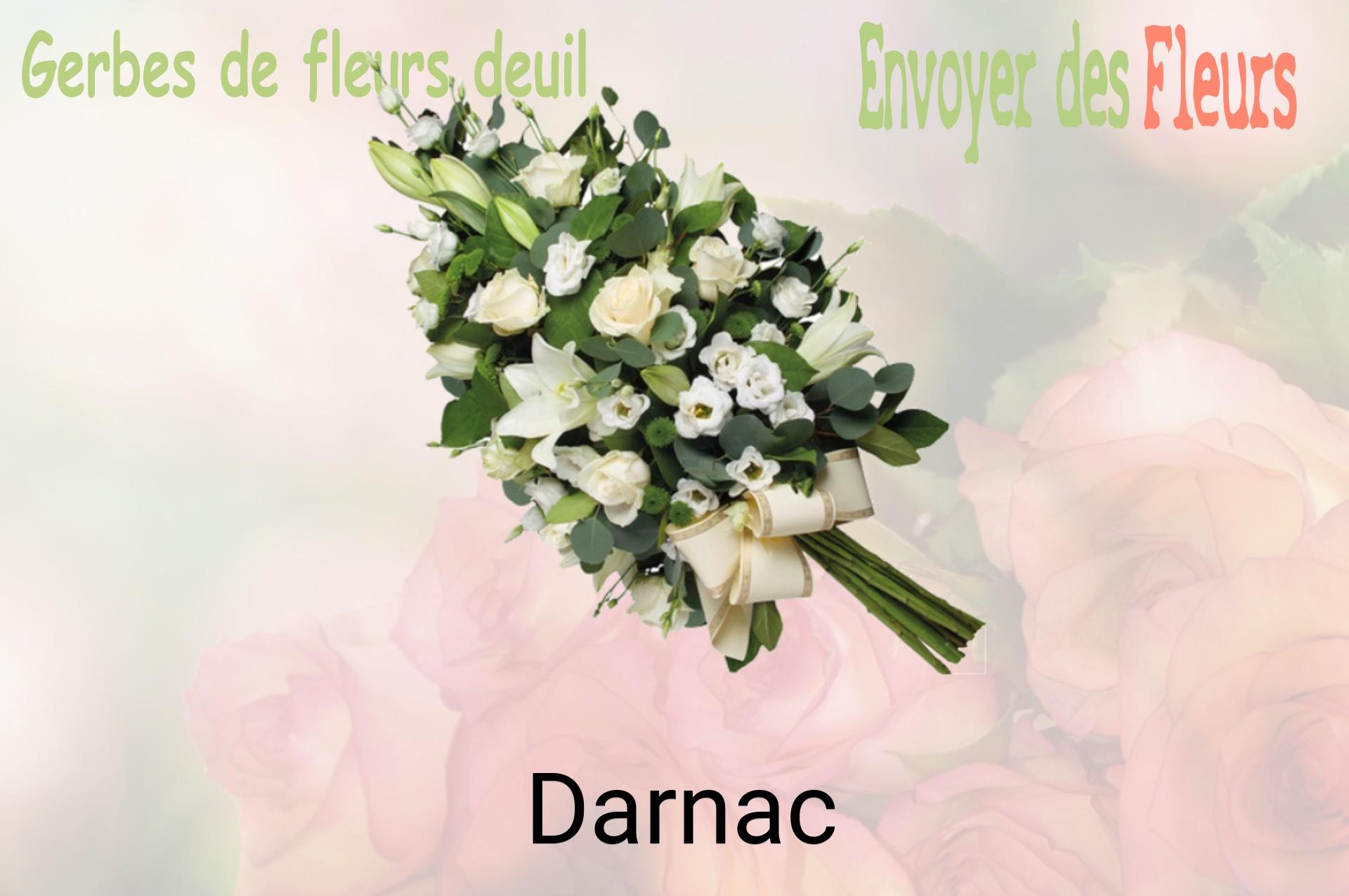 Gerbe de fleurs de deuil livrée à Darnac